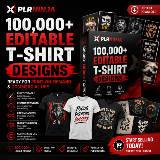 👕 100,000+ Editable T-Shirt Designs Bundle